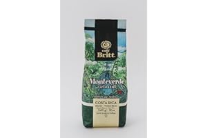 CAFE BRITT Café Britt® – Costa Rican Monteverde (340 g) (1 opakowanie) Whole Bean Arabica Coffee, Kosher, bezglutenowa, Gourmet & Medium Dark Roast