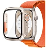 Microsonic Apple Watch Series 8 45mm i&ccedil;in Kılıf Apple Watch Ultra D&ouml;n&uuml;şt&uuml;r&uuml;c&uuml; Ekran Koruyucu Kasa Yıldız Işığı [Watch Series 