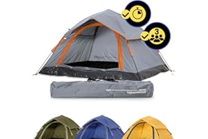 Lumaland Tenda da Campeggio | Tenda Pop Up Leggera | Tenda a Cupola per 2-3 Persone | Tenda Igloo per Trekking e Festival | Impermeabile 210x190x110cm | con 1 e 2 ingressi