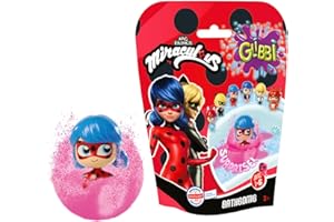 Simba Glibbi Miraculous Surprise, Badebombe in 1 von 4 Farben, Ladybug, mit Überraschungsfigur, 100g, ab 3 Jahren