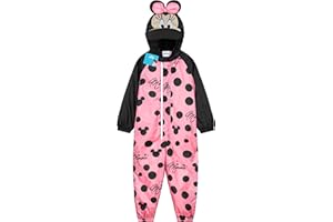 Get Trend Disney Regenanzug Kinder Matschanzug Baby, Gefüttert, Wasserabweisend, Einteiler Regenjacke mit Kapuze für Mädchen