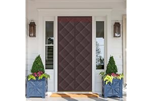 Magnetic Thermal Insulated Door Curtain Cover for Winter 80 X 200 cm ATHRZ Upgraded Thicken Insulation Screen Door Cover with Hands Free Automatic Closing Thermal Door Curtain Anti Wind,Cold, Snow