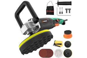 ETOOLAB Polisseuse Voiture, Lustreuse Voiture [Professionnelle] 7 Vitesses Variables, 22pcs, 152/178mm polissage Pad, 1200W Beauté Automobile Professionnelle, pour Le Polissage, Cirage, Ponçage