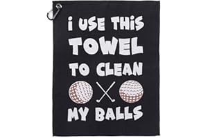 AWAVM Serviette de golf de Noël, cadeaux amusants pour homme, accessoires de golf, balles de golf propres, cadeaux de Père Noël secret pour Noël et anniversaire