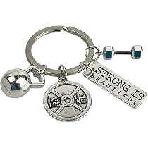 Llavero Decorativo Con Forma De Pesas Y Mancuernas - Colores Vivos, Ideal Para Regalo A Amantes Del Gimnasio