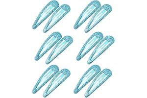ZEVONDA Glitzer Haar Schnappclips - Metall Haarspangen Bunte Glitzer Pailletten Haarspangen Haarspangen Haarspangen Haarstyling Zubehör für Kleinkinder Kinder Mädchen Frauen, Blau *12