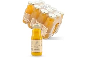 KoRo - Shot mandarine-gingembre bio - 12 x 200 ml - Vegan, jus fruité pour consommation pur ou bien à ajouter dans des cocktails et thés