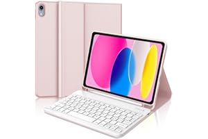 IVEOPPE Cover con Tastiera per iPad A16 11 Generation 2025/10 Generazione 2022, Italiano QWERTY Tastiera per ipad 11 Gen 11 pollici/ipad 10 Gen 10.9", con Senza fili Staccabile Custodia con Portapenna, Rosa
