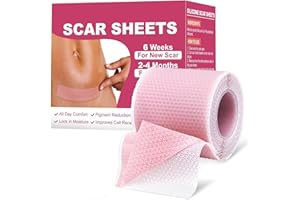 DOOCECIY 4 × 150cm Silicone Scar Tape, Silicone Scar Sheets for Face Body Scar Removal