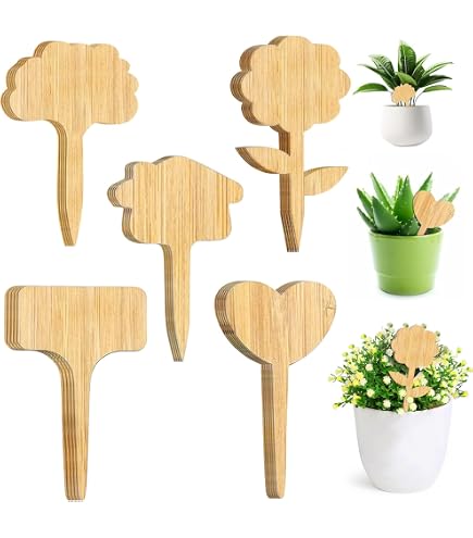 30 Etichette Per Piante In Legno Resistente A Intemperie, A Forma Di T, Per Orto E Giardino, Personalizzabili Con Pennarello