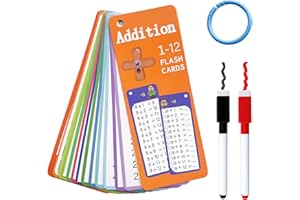 ‎LAEEYIN laeeyin 1+1 Addieren Mathematik lernkarten einmaleins Lernen lernkarten Kinder 1+1 Lernen Spiel Einmaleins Karten von 1 bis 12,Tragbare Lernhilfe,Spaß beim Einmaleins Lernen (Addieren)