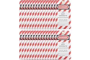 ‎PLPLAAOO Lockout-Tags, Lock-Out-Tag-Out, Lockout-Tagout-Tags, 30 Stück Lockout-Tag, wiederbeschreibbar, Gefahr, nicht in Betrieb, Sicherheitswarnung, wiederverwendbar für Industriechemie