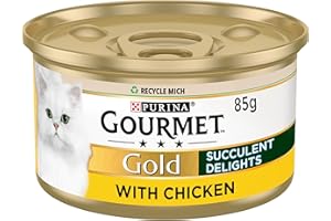 GOURMET Gold Succulent Delights Chicken Wet Cat Food 85g, Pack of 12