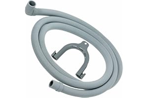 SPARES2GO Uniwersalny wąż odpływowy z prostym zakończeniem do pralek (2,5 m, 19 mm / 21 mm)