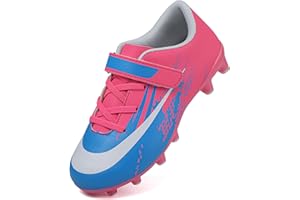 Dhinash Boys' Football Boots Astro Turf Trainers Kids Girls Cleats Soccer Shoes Teenager Outdoor Athletics Sport Sneakers Spike Football Shoes Unisex