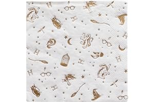 BONJOUR FETE Harry Potter Paper Napkins - Hogwarts™ House Large Paper Napkins | Harry Potter Party Supplies | Table Decor | Gifts for Birthdays, Christmas, and Holidays | 24 Pack (6.5")