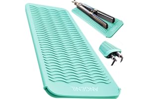 ANGENIL Etui z matą silikonową żaroodporną na bezprzewodowe prostownice i lokówki do włosów w jednym, szczotkę do prostowania włosów, suszarkę do włosów, szczypce do lokówki, prezenty dla kobiet