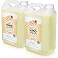 Safe Hands | Hand Wash Liquid Soap | Citrus Scent of Mandarin, Lime & Basil | 5 Litre Refill (2 Bottles) Bulk Buy | Antibacterial & Antiviral | Kind to Skin | Tested & Certified
