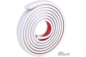 Trimold Peel - Adhesive chaise Rail formant, revêtement mural auto - adhésif pour la décoration de la maison et la protection murale (blanc, 5M x 3cm)