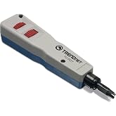 TrendNet, TC-PDT, Punch Down Punch Tool with Type 110 and Krone Blade, Interchangeable and Reversible Precision Blades, Grey