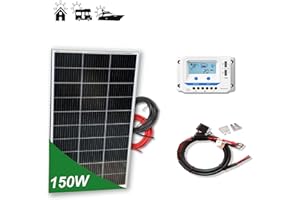VIASOLAR Kit 150W PRO 12V panel solar placa monocristalina células PERC de alta eficiencia para caravanas autocaravanas