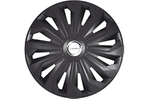 MICHELIN Uniwersalne kołpaki ozdobne, 4 sztuki, do samochodu, tworzywo sztuczne ABS, kolor czarny