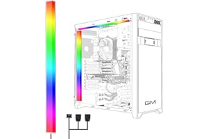 GIM KB-14 RGB PC Light Strip for Gaming Case, magnétiques adressables LED de bandes Kit, 5V ARGB 3Pin Header pour Asus Aura, Asrock LED, Gigabyte RGB Fusion, MSI Mystic Light, 30CM