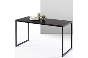 Bureau pour ordinateur portable 140 cm Jennifer ZINUS | Bureau d’étude pour le télétravail | Facile à monter | Cadre en métal | Espresso foncé