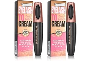 AOBBIY 2 Pack 4D Silk Fiber Eyelash Mascara, Extra Long Thick & Voluminous Lash Mascara, Black Long-Lasting Waterproof 4D Mascara