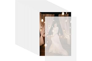 NQEUEPN 70pcs Papier Vélin Translucide pour Couverture Photo de Mariage, 12,7x17,8cm Papier Trace Imprimable pour Impression Bricolage Photos de Mariage Fournitures d'Anniversaire Croquis