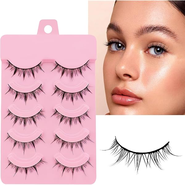 Manga-Wimpern Wet Look – 20 Mm Lange, Spitze Fake Lashes Im Cat-Eye-Stil, Vegan & Tierversuchsfrei