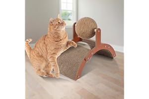 Youyijia Cat Scratcher with Hanging Toy Sisal Ball Cat Scratching Board Durable Board Pads prevents Furniture Damage