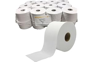 FULCARE PHS Micro Mini Toilet Roll 2-Ply White Toilet Paper 120meter Pack of 24