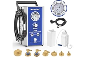 PARAOUTIL Appareil de purge des freins électrique 110 V/220 V, appareil de purge des freins 0~3 bars avec 7 adaptateurs pour maître-cylindre Appareil de purge des freins pour voiture avec modes lent et rapide