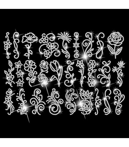 Blu 2x Scollatura Splash Iron On Strass Trasferimento Cristallo - Foto 5