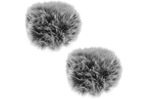 SG Store 2 Piezas de micrófono de Piel para Parabrisas, 10 cm, micrófono lavalier, Cortavientos, Mini Filtro de Viento, micrófono, Protector de Parabrisas, para entornos Interiores y Exteriores