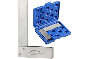 TOOLCOOL Machinist Engineers Square 90 Degree Right Angle Ruler - Precision Ground Hardened Steel 100x63mm (4x2.5 inch)