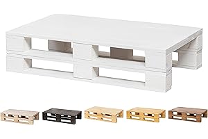 PALETS TALAVERA Beistelltisch/Couchtisch aus Paletten, Vintage, rustikal, 80 cm x 48 cm, Weiß