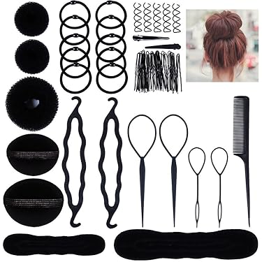 Lot Accessoires Cheveux Fille – Nœuds, épingles, Beignets, Bandeaux – Multicolore