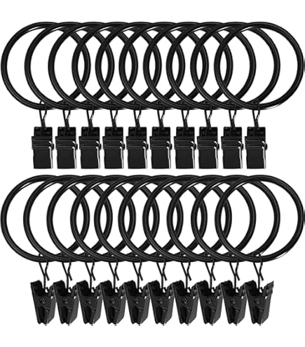 Set Di 24 Anelli Per Tende In Legno Di Palissandro - Fatti A Mano, Diametro Interno 4,4 Cm - Per Aste Fino A 2,5 Cm - Finiture Lucide, Scorrimento Silenzioso