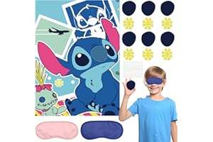 Heartsking Pin the Nose On the Game, 72×52cm Fun Party Games for Boys Girls with 24PCS Stickers Birthday Party Supplies for School Activities Classroom Games Home Wall Decorations for Kids Pin Games
