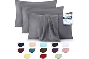 Utopia Bedding - 4 Pack Pillow Cases - OEKO-TEX - Standard Size 50x75 cm - 100% Brushed Microfiber Pillowcases with Envelope Closure, pillows not included - Wrinkle, Fade, & Stain Resistant - Grey