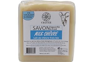 CELUXE Savon au Lait de Chèvre Frais Bio et Argent Colloïdal - Saponifié à Froid, Idéal pour Eczéma, Psoriasis, Acné, Hydratant, Apaisant pour une Peau Douce et Éclatante: 1 savon 100 GR