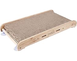 pecute Cat Scratcher Scratching Boards With Non Slip, Kitty Scratching Pads Small Meidum Cat Lounger Catnip Included(43x23.8c