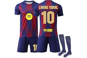Generisch 25/26 New Season Barcelona Trikot Nr.10 Fussball Erwachsene/Kinder Heim/Auswärtstrikot Fußballtrikots Trainingsanzug Shorts Socken