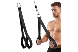 luopeidian Tricepsrep, gymrep med filthandtag och metallring, tricepsrep för flexibla handpositioner, triceps verktyg för ansiktsdrag och hemträning