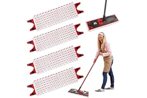 NEIVEINO 4 Pièces Balai Serpillière Recharge pour Vileda UltraMax XL 2en1 Kit,51x14cm pour Vileda Ultramat XL Microfibre Absorbante Recharge, pour Lavage Sol, Taches de Nettoyage