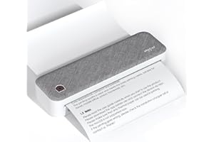 Bisofice PeriPage Mobiler Drucker A4 für Unterwegs, Mini Drucker A4 Thermodrucker Bluetooth USB Portable Mini Printer, Unterstützung 2''/3''/4'' Papierbreite Kompatibel mit Android/iOS/Win/Mac