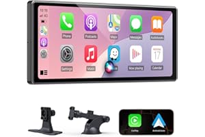Wonsidary 2025 IPS Ecran Carplay Voiture 10,26 Pouces Compatible avec sans Fil/Câblées CarPlay et Android Auto, Affichage Car Play avec Mirror Link,Contrôle Vocal,Audio Bluetooth,GPS,FM,AUX