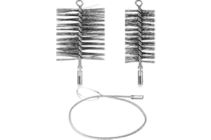Nuenen 3 Stück Ofenrohrbürsten 70 mm 120 mm Kaminbesen mit Flexstange Ofenbürsten Reinigung Set Kaminbürsten Schornsteinfeger Bürsten für Ofenrohr Kaminofen Kaminrohr Schornstein Heizkessel